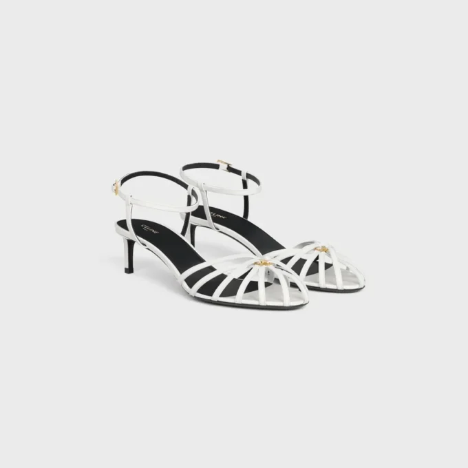 CELINE Triomphe-sandal i lammskinn