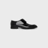 CELINE Tuxedo Derby i lackat kalvskinn