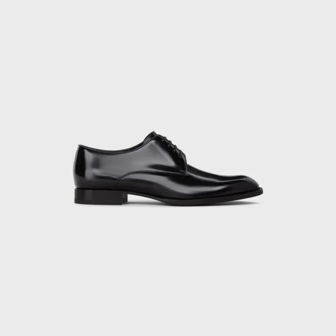 CELINE Tuxedo Derby i polerat tjurläder CELINE Tuxedo Derby i polerat tjurläder