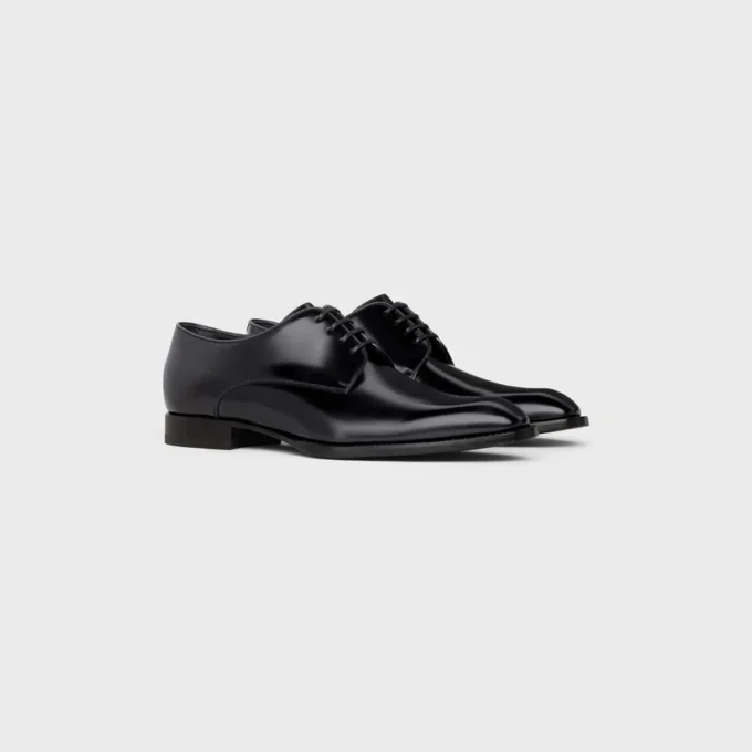 CELINE Tuxedo Derby i polerat tjurläder CELINE Tuxedo Derby i polerat tjurläder