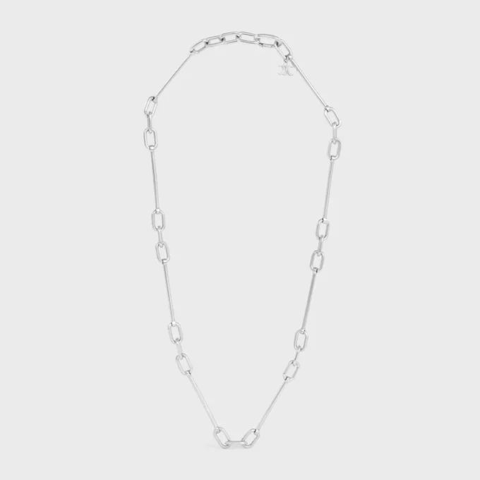 Charmhalsband i mässing med rodiumfinish Charmhalsband i mässing med rodiumfinish