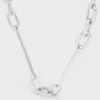 Charmhalsband i mässing med rodiumfinish Charmhalsband i mässing med rodiumfinish