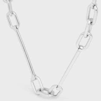 Charmhalsband i mässing med rodiumfinish