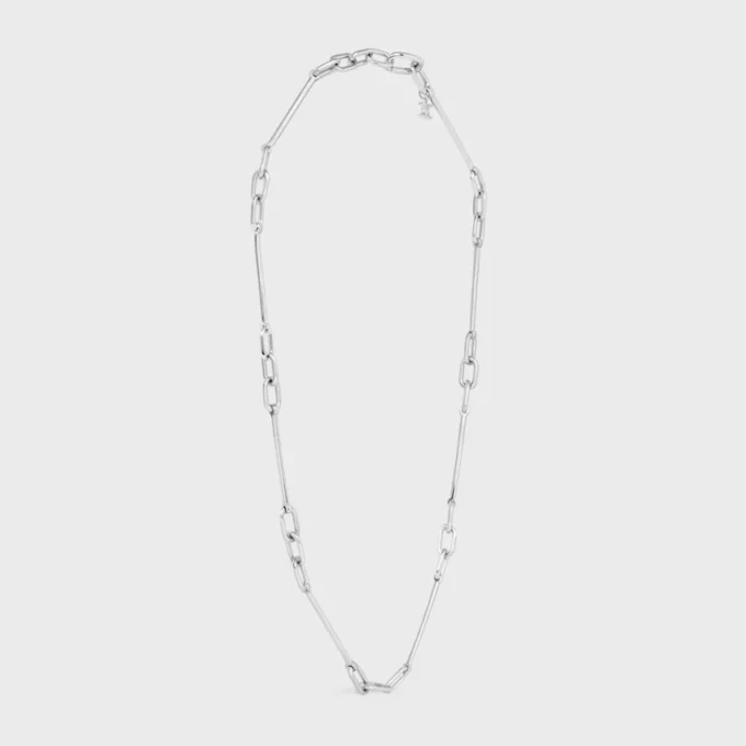 Charmhalsband i mässing med rodiumfinish Charmhalsband i mässing med rodiumfinish
