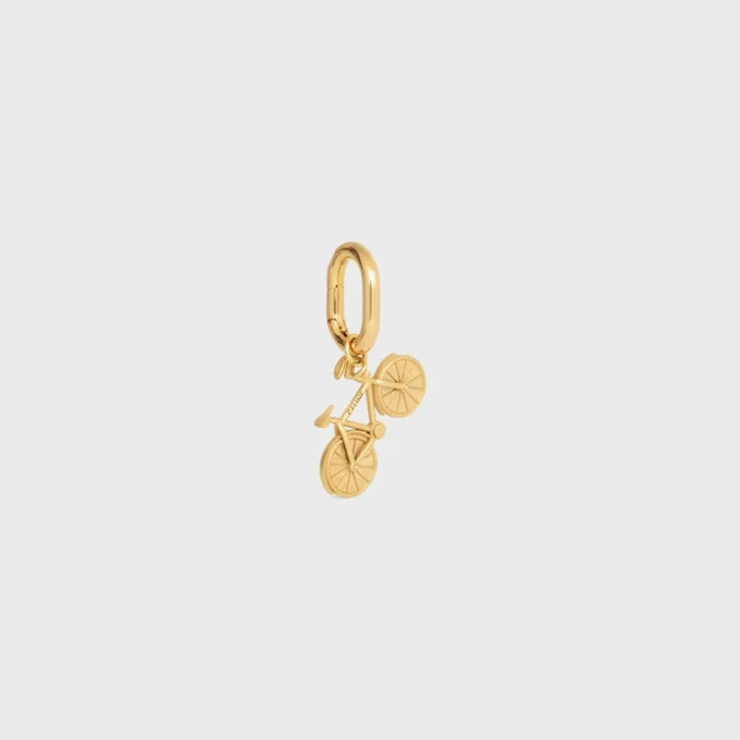 Charms Bike i mässing med guldfinish