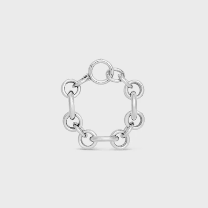 Charms Heritage Chunky-armband i mässing med rodiumfinish