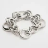 Charms Heritage Chunky-armband i mässing med rodiumfinish