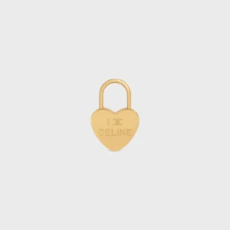 Charms hjärtlås i mässing med guldfinish