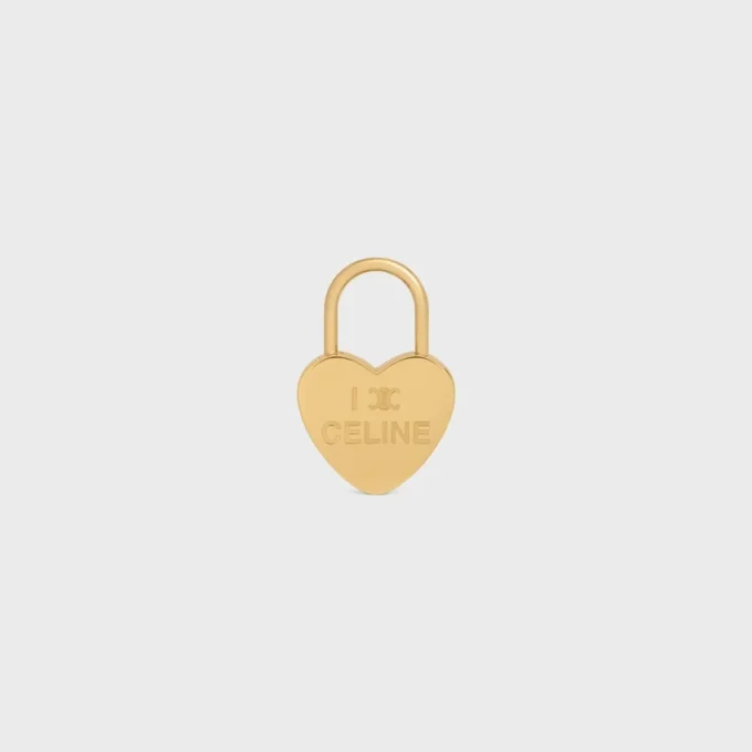 Charms hjärtlås i mässing med guldfinish