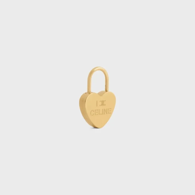 Charms hjärtlås i mässing med guldfinish