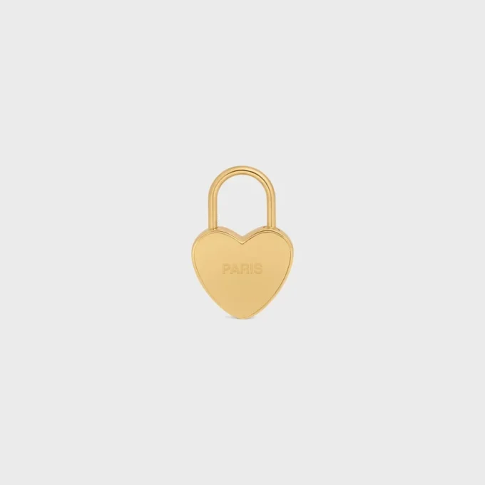 Charms hjärtlås i mässing med guldfinish