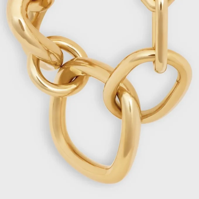 Charms Modern Chunky Gourmette i mässing med guldfinish