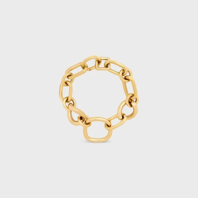 Charms Modern Thin Gourmette i mässing med guldfinish