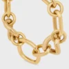 Charms Modern Thin Gourmette i mässing med guldfinish