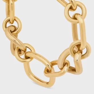 Charms Modern Thin Gourmette i mässing med guldfinish