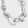 Charms Modern Thin Gourmette i mässing med rodiumfinish
