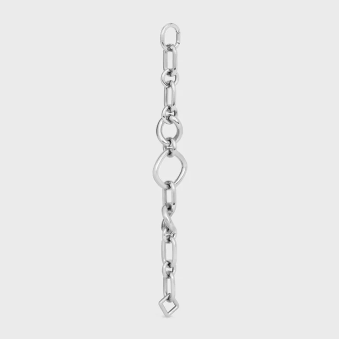 Charms Modern Thin Gourmette i mässing med rodiumfinish