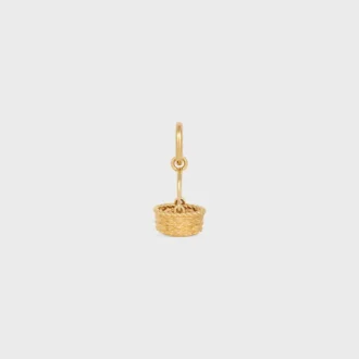 Charms Panier i mässing med guldfinish