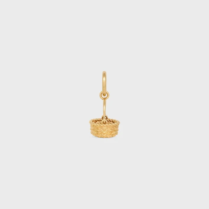 Charms Panier i mässing med guldfinish