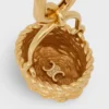 Charms Panier i mässing med guldfinish