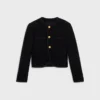 Chasseur-jacka i bouclé-tweed
