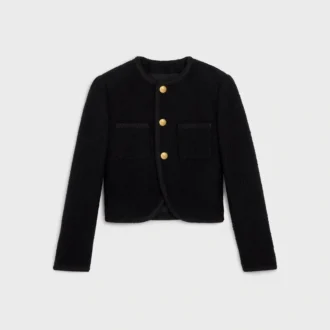 Chasseur-jacka i bouclé-tweed