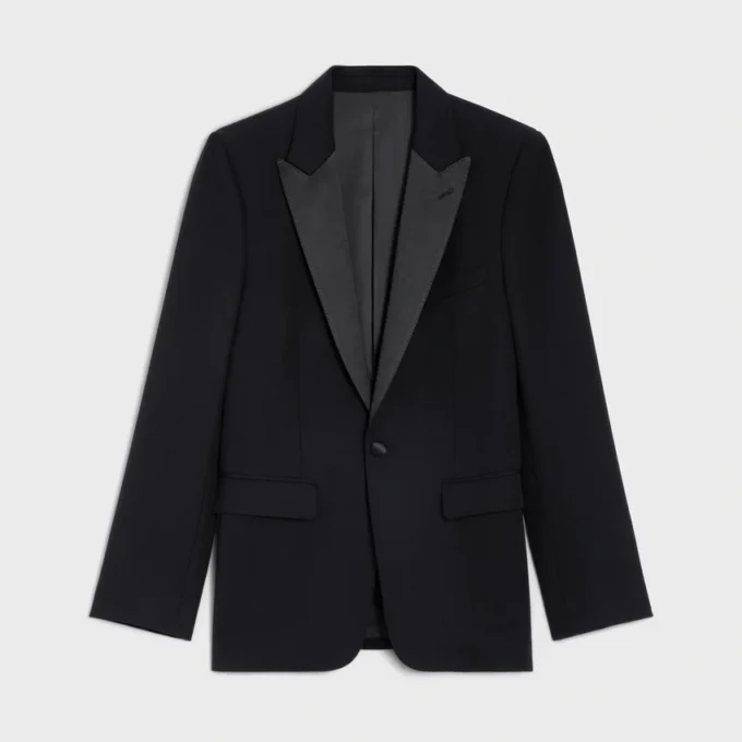 Classic smokingjacka i Grain De Poudre-ull