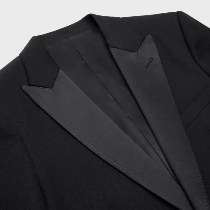 Classic smokingjacka i Grain De Poudre-ull