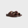 Cleo – Sandal med dubbla remmar i kalvskinn – vegetabiliskt garvat Cleo – Sandal med dubbla remmar i kalvskinn – vegetabiliskt garvat