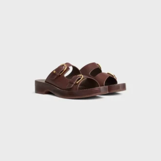 Cleo – Sandal med dubbla remmar i kalvskinn – vegetabiliskt garvat