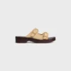 Cleo – sandal med dubbla remmar i mocka av kalvskinn Cleo – sandal med dubbla remmar i mocka av kalvskinn