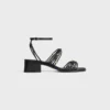CléMence sandal med klack i getskinn CléMence sandal med klack i getskinn