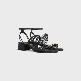 CléMence sandal med klack i getskinn