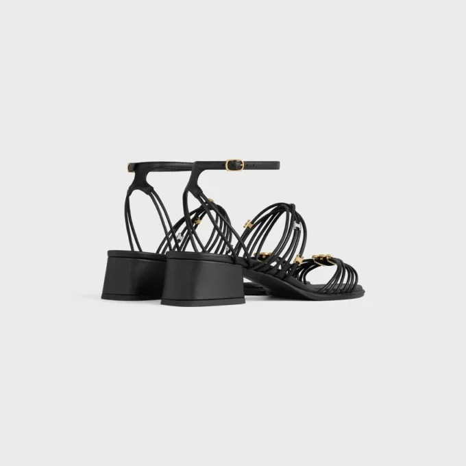 CléMence sandal med klack i getskinn CléMence sandal med klack i getskinn