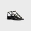 CléMence sandal med klack i glansigt kalvskinn CléMence sandal med klack i glansigt kalvskinn