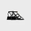 CléMence sandal med klack i glansigt kalvskinn CléMence sandal med klack i glansigt kalvskinn