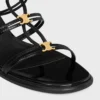 CléMence sandal med klack i glansigt kalvskinn CléMence sandal med klack i glansigt kalvskinn