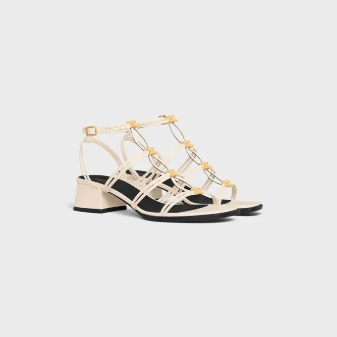 CléMence sandal med klack i lammskinn CléMence sandal med klack i lammskinn