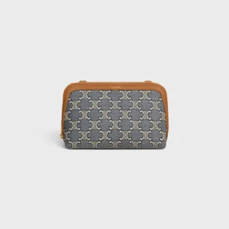 Clutch med kedja i Jacquard Triomphe All Over