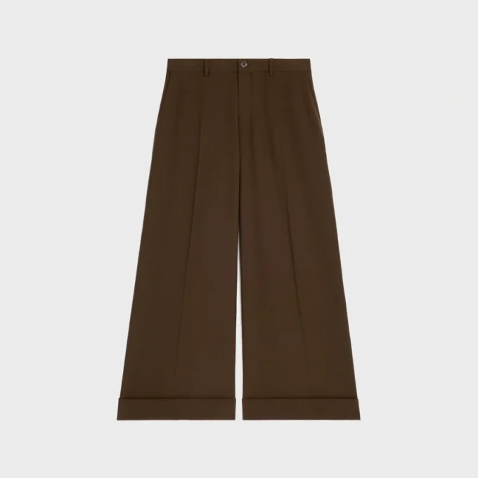 Docks-byxor i stretchig ullgabardin