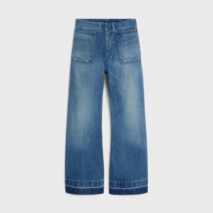 Flare Jeans 002 i lätt bomullsdenim