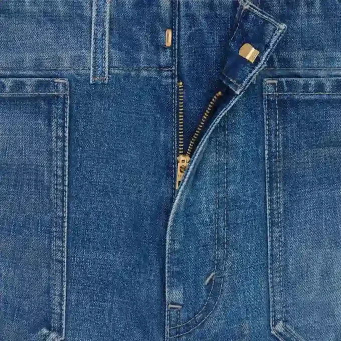 Flare Jeans 002 i lätt bomullsdenim