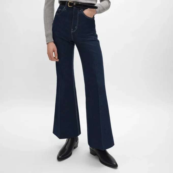 Flare Jeans 003 i lätt indigo-denim