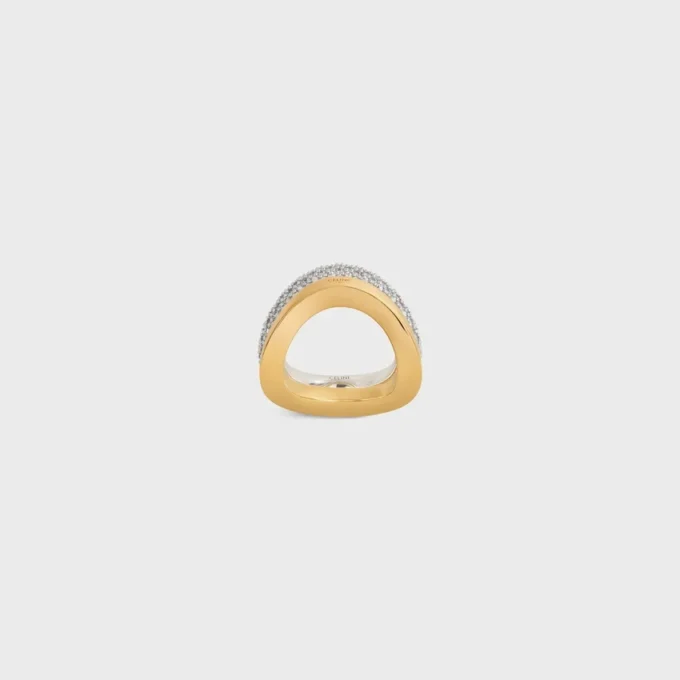 Formes Abstraites Set med ringar i strass och mässing med guld- och rodiumfinish Formes Abstraites Set med ringar i strass och mässing med guld- och rodiumfinish