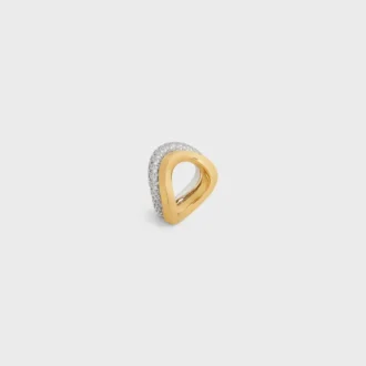 Formes Abstraites Set med ringar i strass och mässing med guld- och rodiumfinish