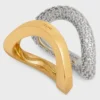 Formes Abstraites Set med ringar i strass och mässing med guld- och rodiumfinish Formes Abstraites Set med ringar i strass och mässing med guld- och rodiumfinish