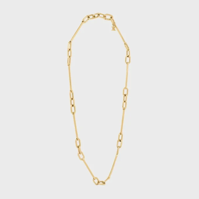 Halsband med berlocker i mässing med guldfinish Halsband med berlocker i mässing med guldfinish