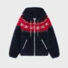 Huvtröja i Triomphe Fair Isle-fleece Huvtröja i Triomphe Fair Isle-fleece