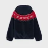 Huvtröja i Triomphe Fair Isle-fleece Huvtröja i Triomphe Fair Isle-fleece
