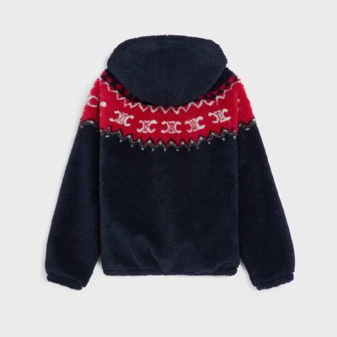 Huvtröja i Triomphe Fair Isle-fleece Huvtröja i Triomphe Fair Isle-fleece